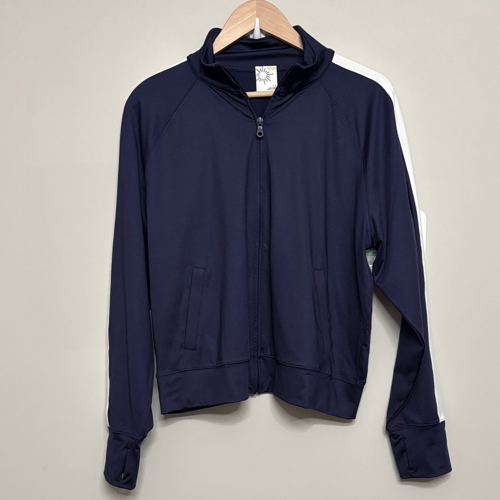 Women’s Offline by Aerie Navy Blue Zip-Up Track Jacket L Large